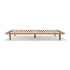 Lits^Muji Lit plateforme large double en noyer