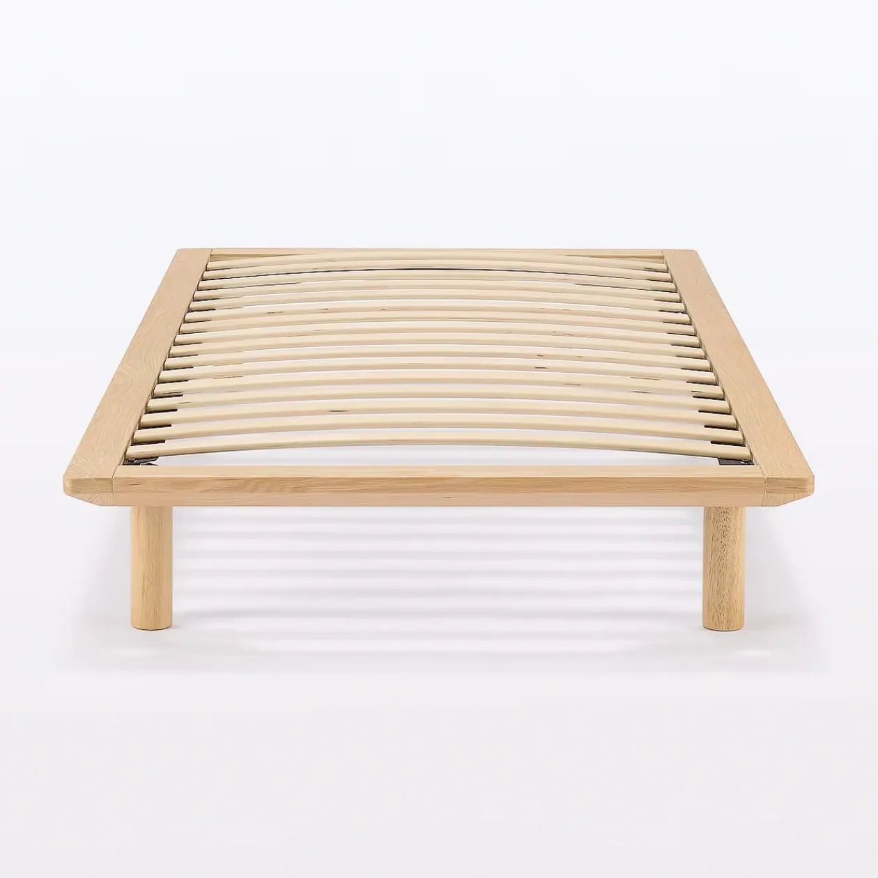 Lits^Muji Lit plateforme simple en chêne