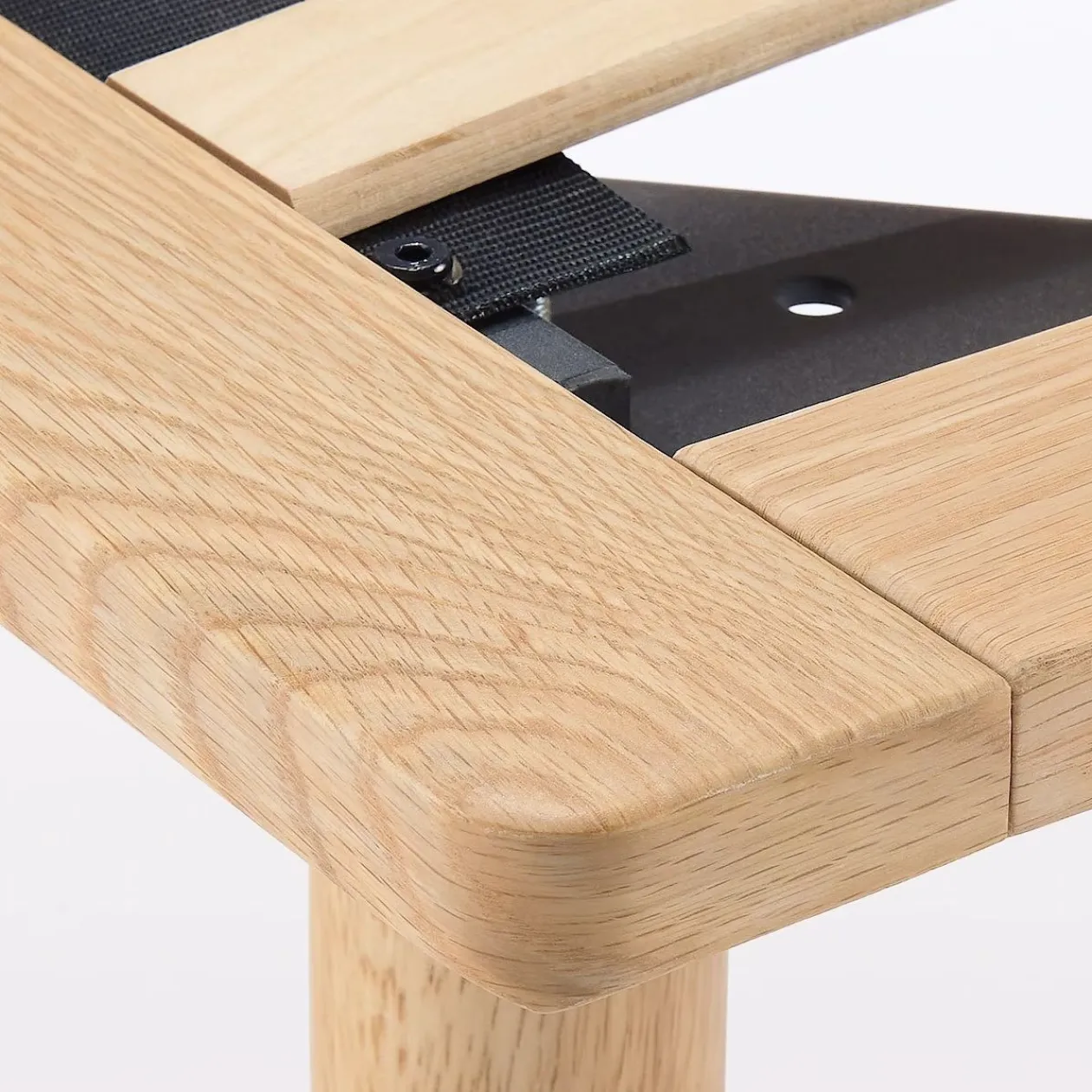 Lits^Muji Lit plateforme simple en chêne