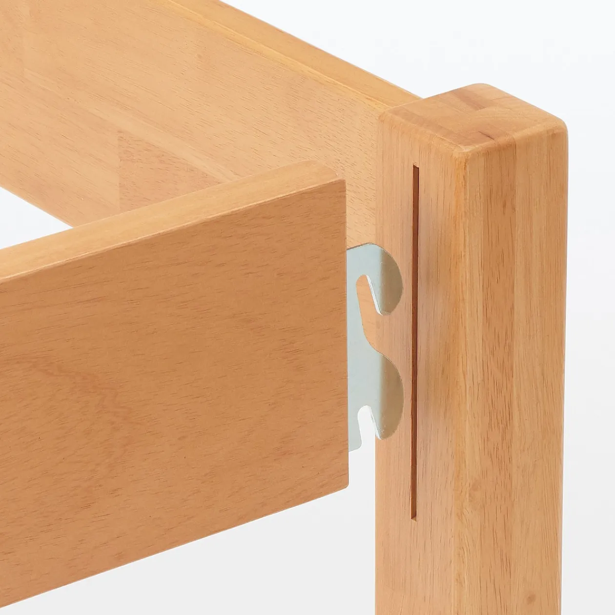 Lits^Muji Lit super king plaqué en bois d'hévéa