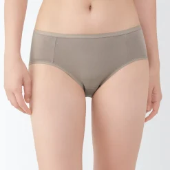 Sous‐Vêtements^Muji Lot de 3 culottes de bain en fil recyclé pour femme Abricot