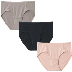 Sous‐Vêtements^Muji Lot de 3 culottes de bain en fil recyclé pour femme Abricot