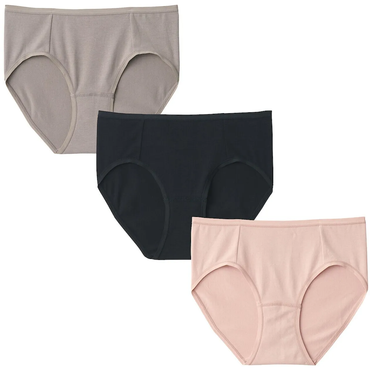 Sous‐Vêtements^Muji Lot de 3 culottes de bain en fil recyclé pour femme Abricot