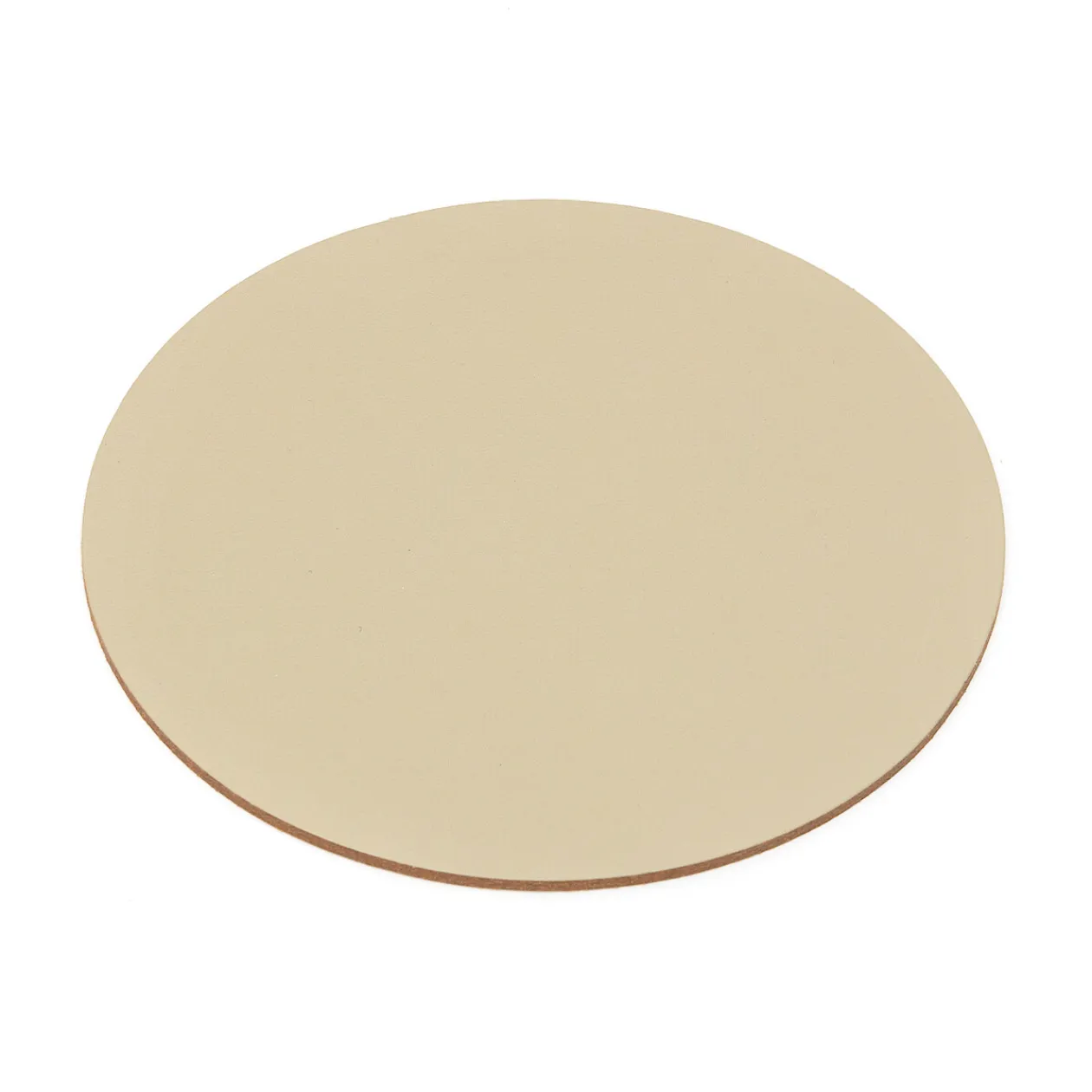 Linge De Table^Muji Lot de 4 dessous de verre en cuir recyclé, Gris Cendré