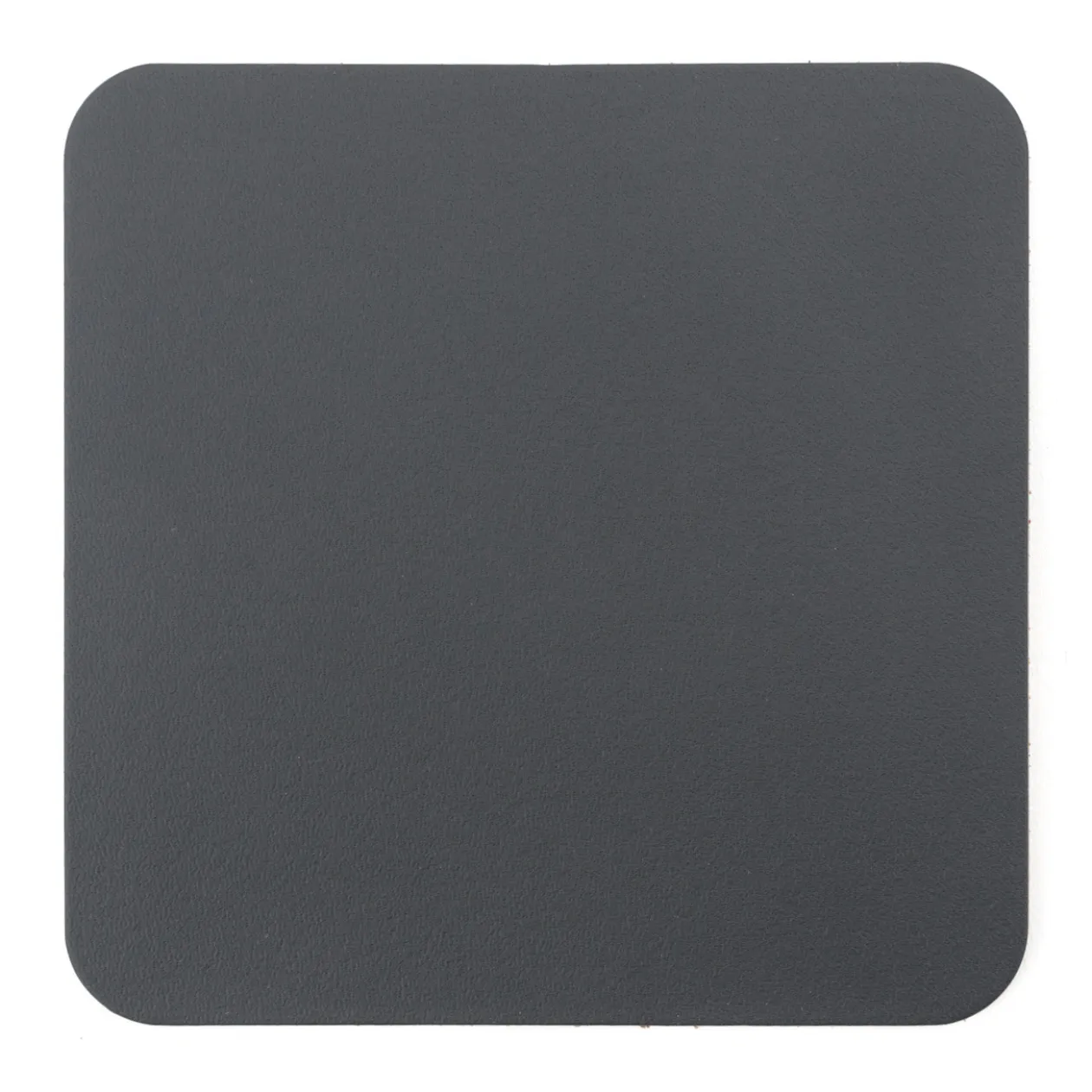Linge De Table^Muji Lot de 4 dessous de verre rectangulaires en cuir recyclé, Graphite