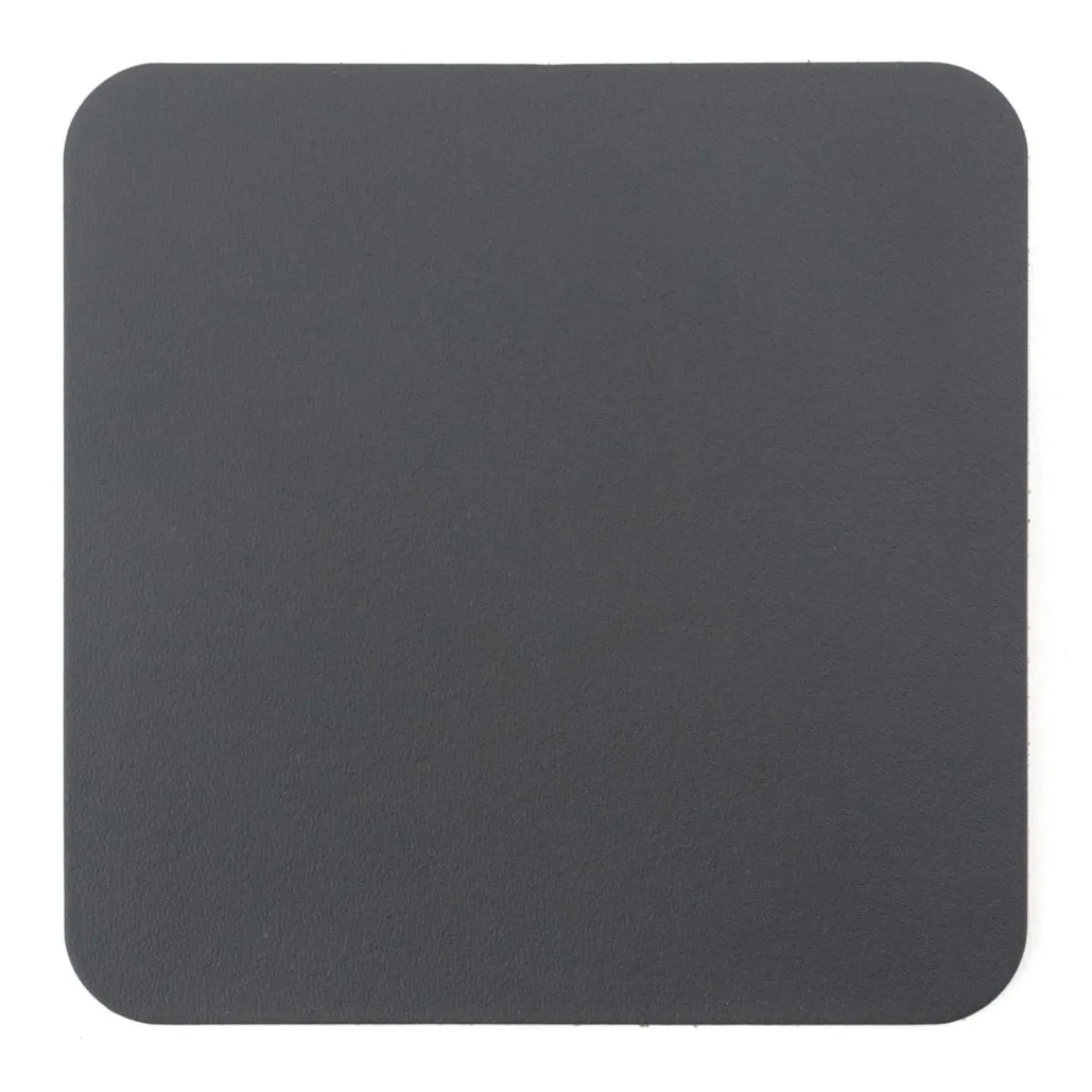 Linge De Table^Muji Lot de 4 dessous de verre rectangulaires en cuir recyclé, Graphite