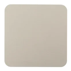 Linge De Table^Muji Lot de 4 dessous de verre rectangulaires en cuir recyclé, Gris Cendré