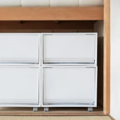 Rangements En Polypropylène^Muji Lot de 4 roulettes pour boîtes PP