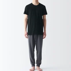 Sous‐Vêtements^Muji Lot de 2 t‐shirts col rond en coton sans couture latérale pour homme