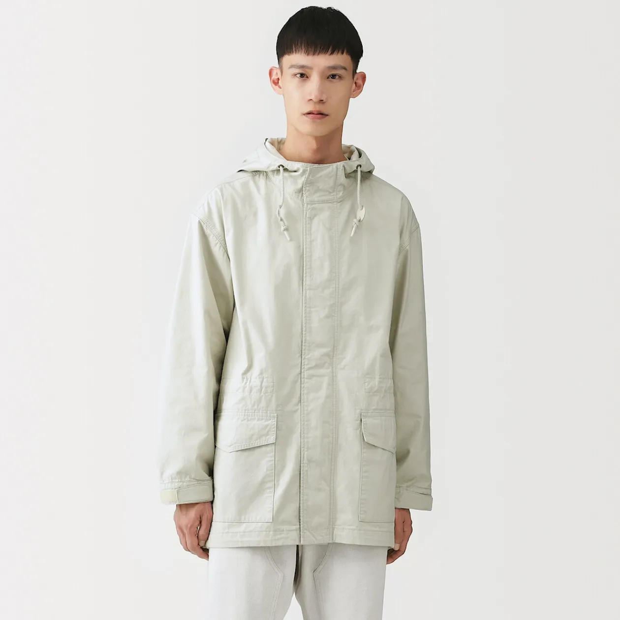 Vestes Et Manteaux^Muji Manteau à capuche en toile de coton léger pour homme