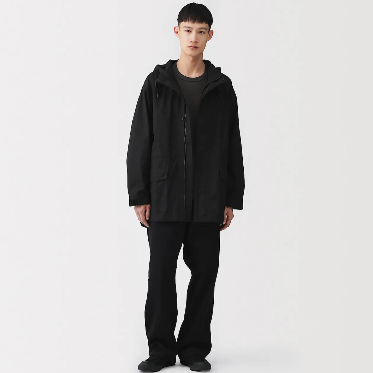 Vestes Et Manteaux^Muji Manteau à capuche en toile de coton léger pour homme