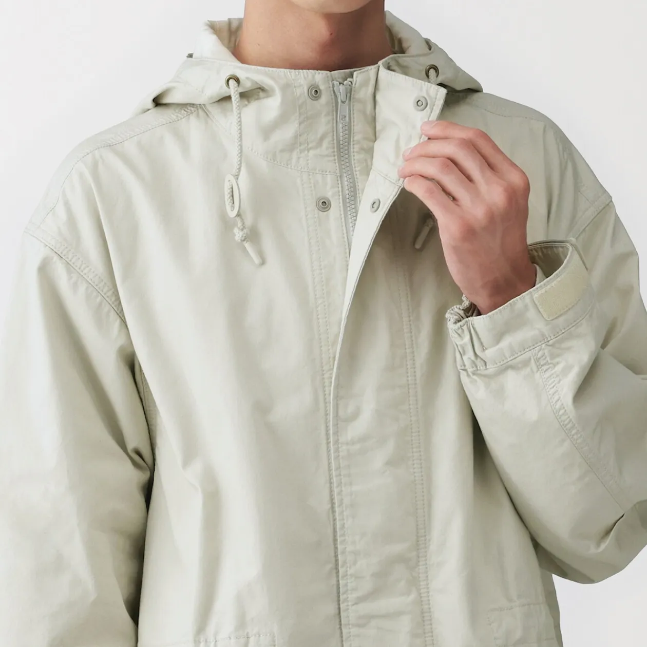 Vestes Et Manteaux^Muji Manteau à capuche en toile de coton léger pour homme