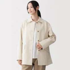 Vestes Et Manteaux^Muji Manteau à col montant déperlant en sergé de coton pour femme