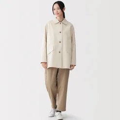 Vestes Et Manteaux^Muji Manteau à col montant déperlant en sergé de coton pour femme