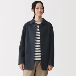 Vestes Et Manteaux^Muji Manteau à col montant déperlant en sergé de coton pour femme