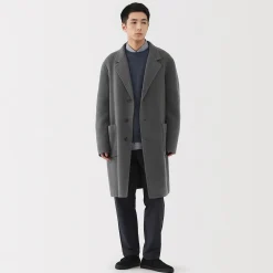 Vestes Et Manteaux^Muji Manteau Chesterfield en mélange de laine mérinos pour homme