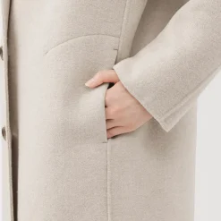 Vestes Et Manteaux^Muji Manteau Chesterfield en mélange de laine mérinos pour femme
