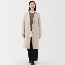 Vestes Et Manteaux^Muji Manteau Chesterfield en mélange de laine mérinos pour femme