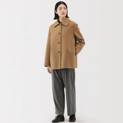 Vestes Et Manteaux^Muji Manteau court en mélange de laine mérinos pour femme