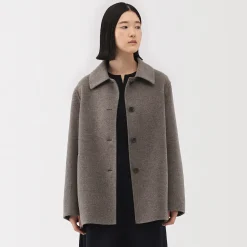 Vestes Et Manteaux^Muji Manteau court en mélange de laine mérinos pour femme