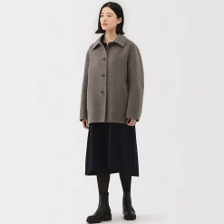 Vestes Et Manteaux^Muji Manteau court en mélange de laine mérinos pour femme