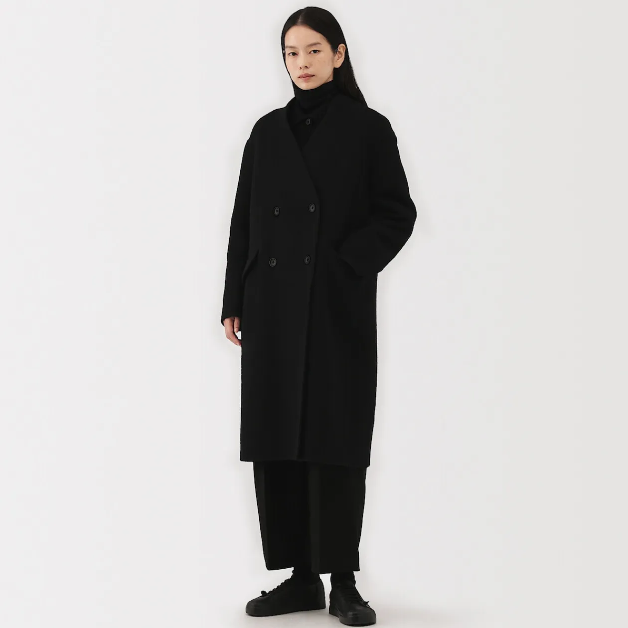 Vestes Et Manteaux^Muji Manteau croisé en cachemire recyclé pour femme