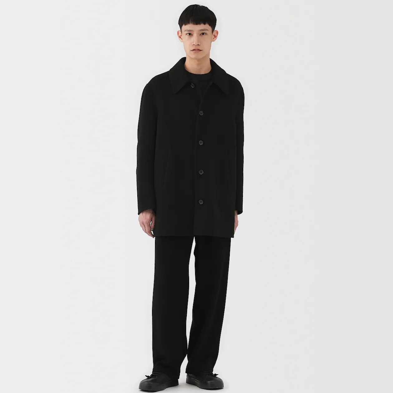 Vestes Et Manteaux^Muji Manteau droit en cachemire recyclé pour homme