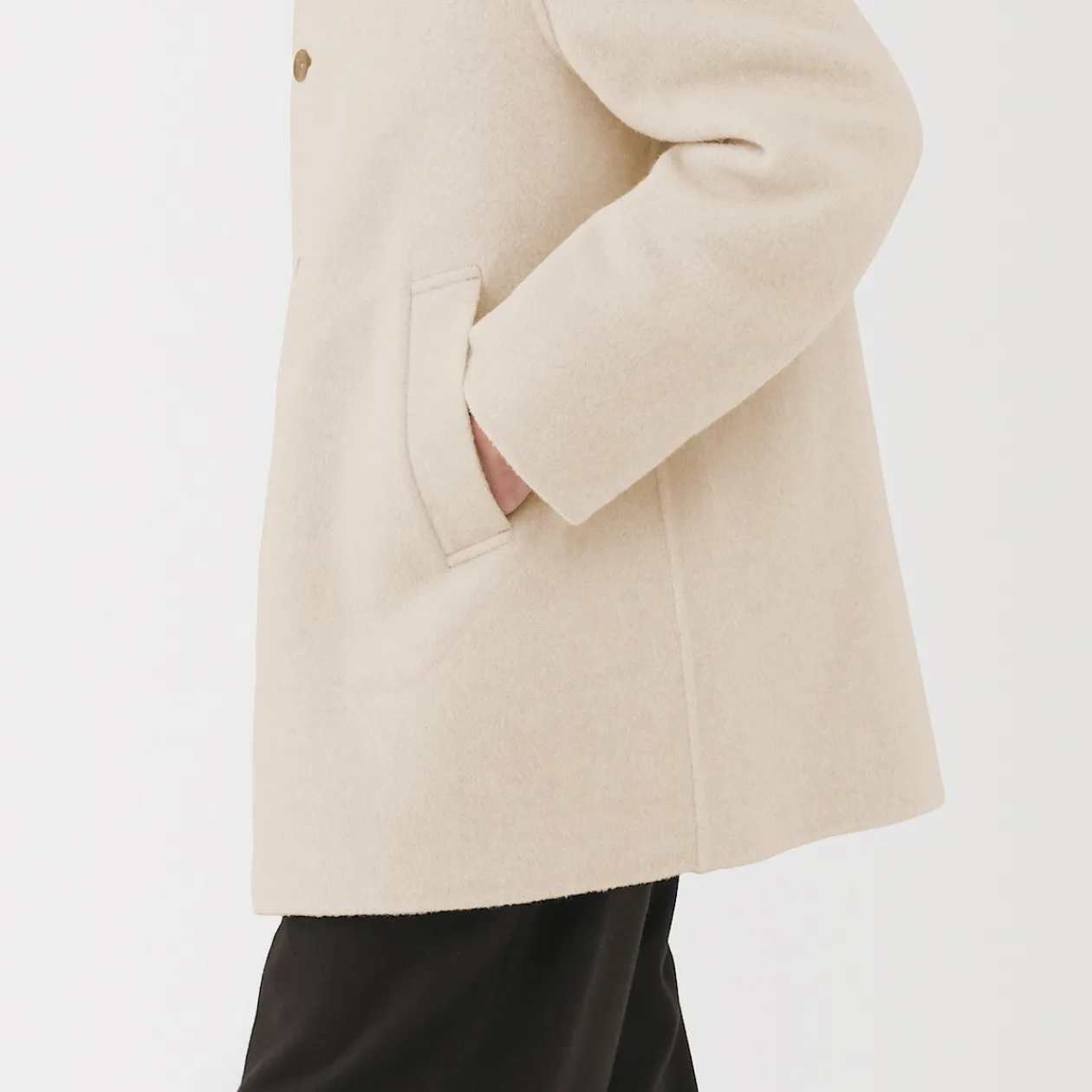 Vestes Et Manteaux^Muji Manteau droit en cachemire recyclé pour homme