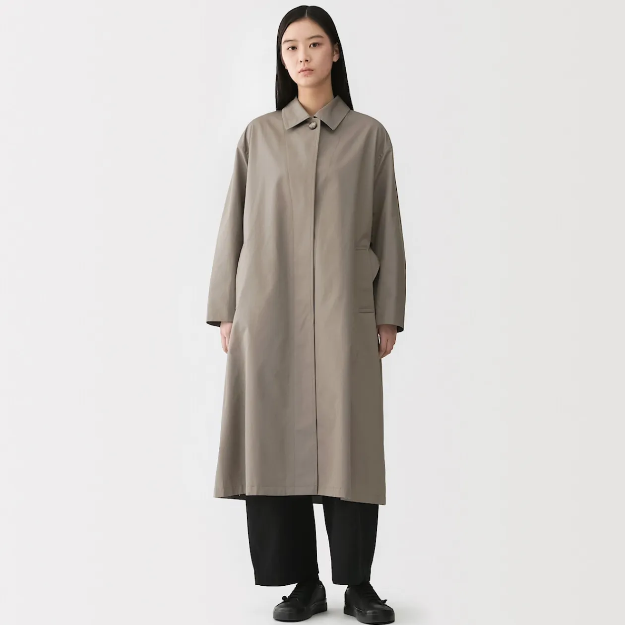 Vestes Et Manteaux^Muji Manteau droit en coton déperlant pour femme