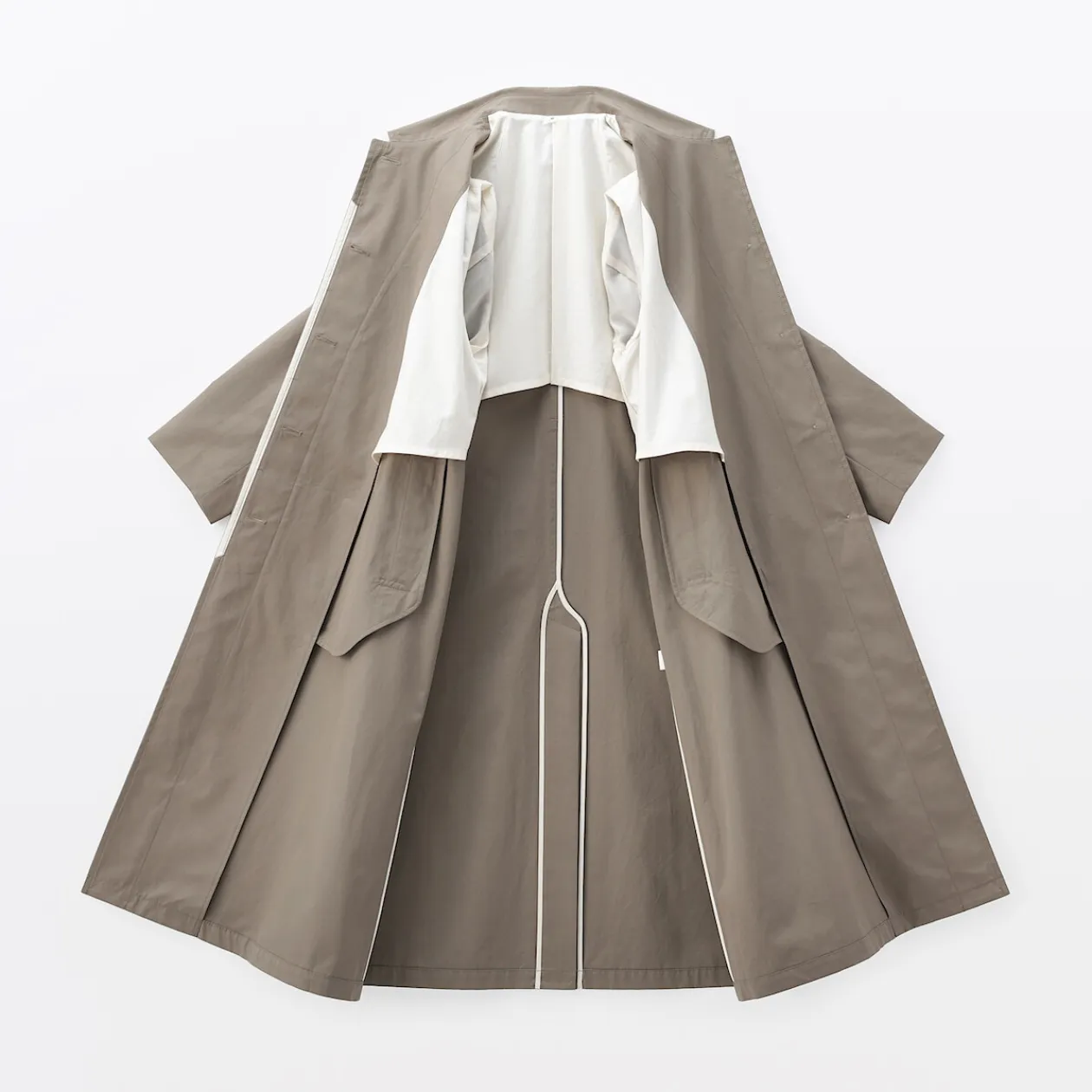 Vestes Et Manteaux^Muji Manteau droit en coton déperlant pour femme