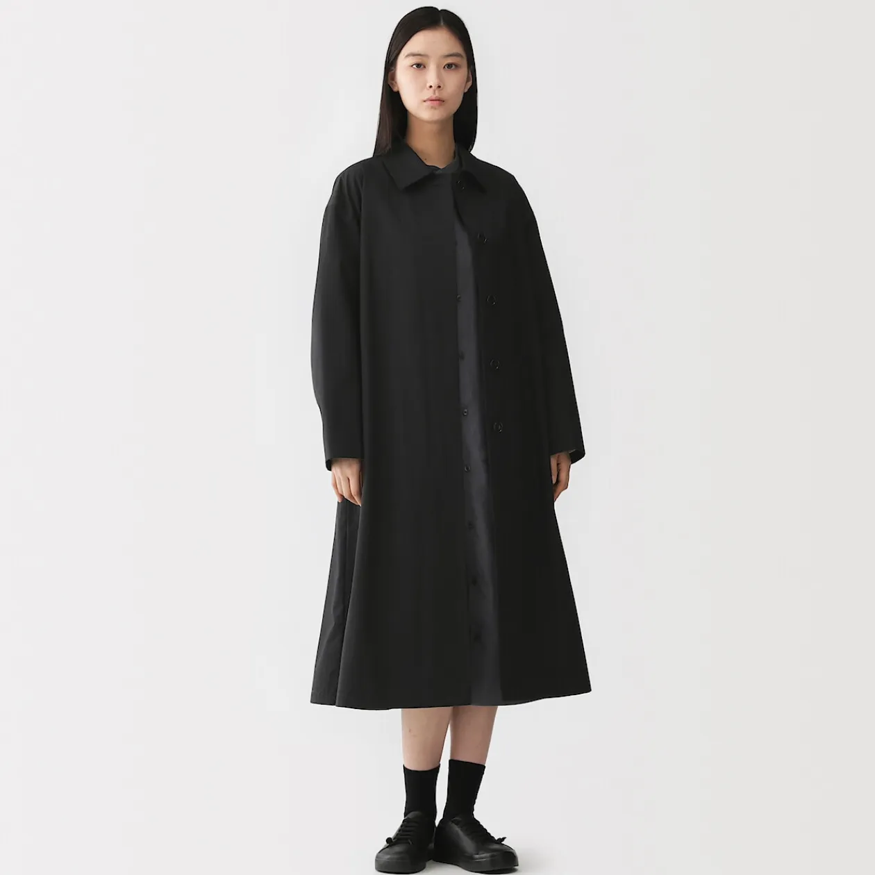 Vestes Et Manteaux^Muji Manteau droit en coton déperlant pour femme
