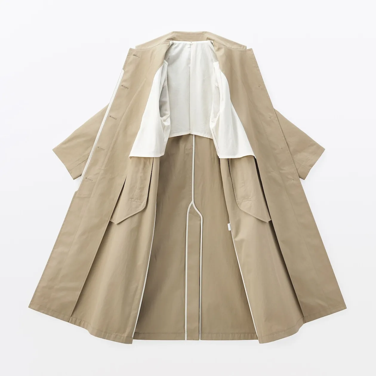 Vestes Et Manteaux^Muji Manteau droit en coton déperlant pour femme