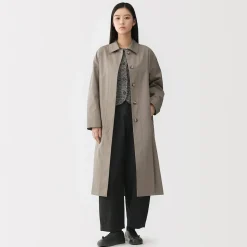 Vestes Et Manteaux^Muji Manteau droit en coton déperlant pour femme