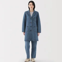 Vestes Et Manteaux^Muji Manteau en denim mélangé kapok pour femme