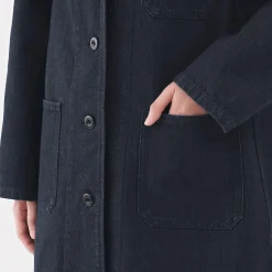 Vestes Et Manteaux^Muji Manteau en denim mélangé kapok pour femme