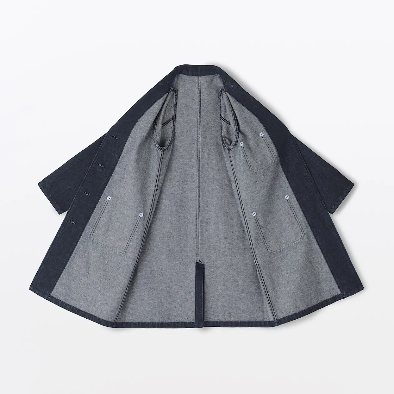 Vestes Et Manteaux^Muji Manteau en denim mélangé kapok pour femme