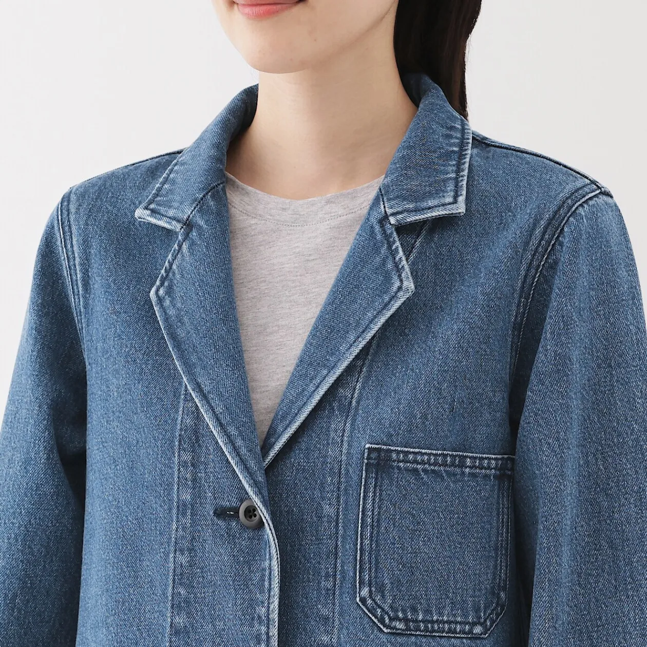 Vestes Et Manteaux^Muji Manteau en denim mélangé kapok pour femme