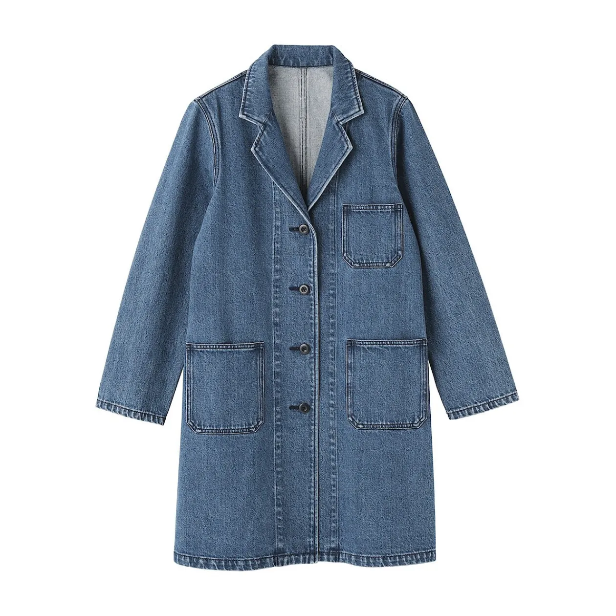 Vestes Et Manteaux^Muji Manteau en denim mélangé kapok pour femme
