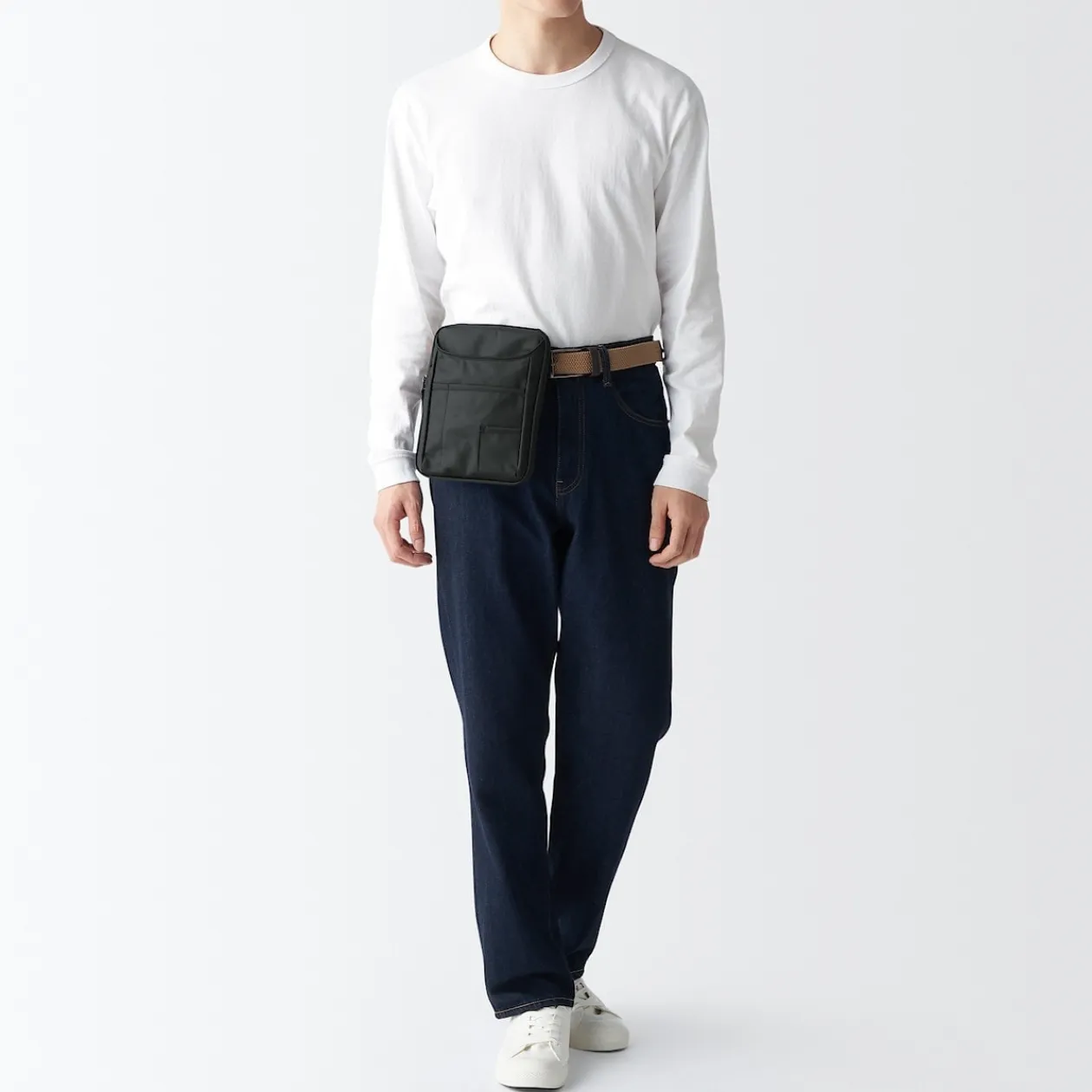 Sacs|Sacs^Muji Mini‐sacoche à bandoulière déperlante avec porte‐stylo Noir