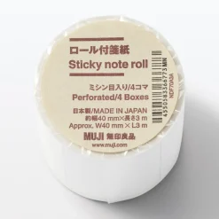 Fournitures De Bureau^Muji Notes autocollantes ‐ Rouleau perforé, mémo
