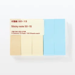 Fournitures De Bureau^Muji Notes autocollantes indexées ‐ Unies, lot de 5