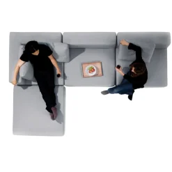 Canapés Et Repose-Pieds^Muji Ottomane de canapé modulable gris clair (Dont Eco‐part. 4,30 €)