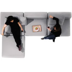 Canapés Et Repose-Pieds^Muji Ottomane de canapé modulable Noir/Marron (Dont Eco‐part. 4,30 €)