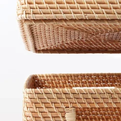 Rangements En Rotin^Muji Panier carré en rotin L35xP36xH16cm