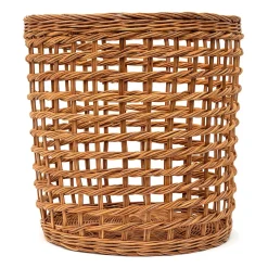 Rangements En Rotin^Muji Panier rond en rotin à tissage ouvert M