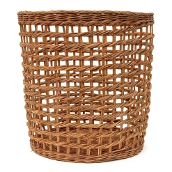Rangements En Rotin^Muji Panier rond en rotin à tissage ouvert L