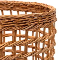 Rangements En Rotin^Muji Panier rond en rotin à tissage ouvert L