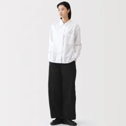 Pantalons, Jupes Et Shorts^Muji Pantalon à cordon de serrage en toile de coton léger pour femme