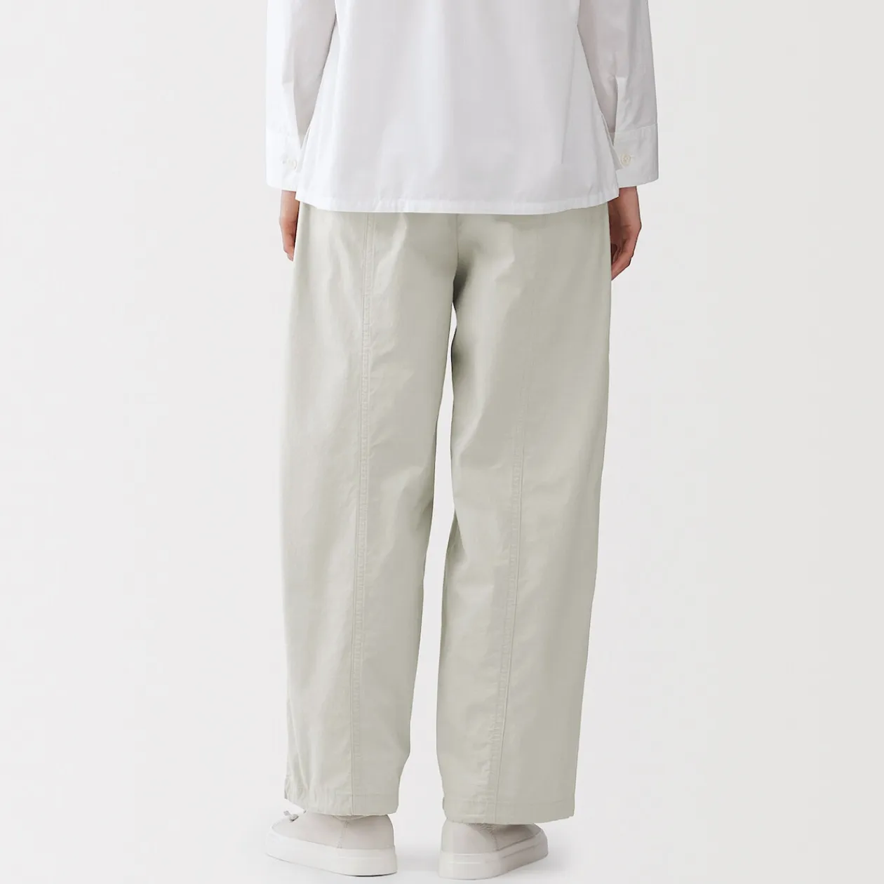 Pantalons, Jupes Et Shorts^Muji Pantalon à cordon de serrage en toile de coton léger pour femme