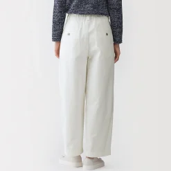 Pantalons, Jupes Et Shorts^Muji Pantalon à coupe cocon et à plis en toile de coton pour femme